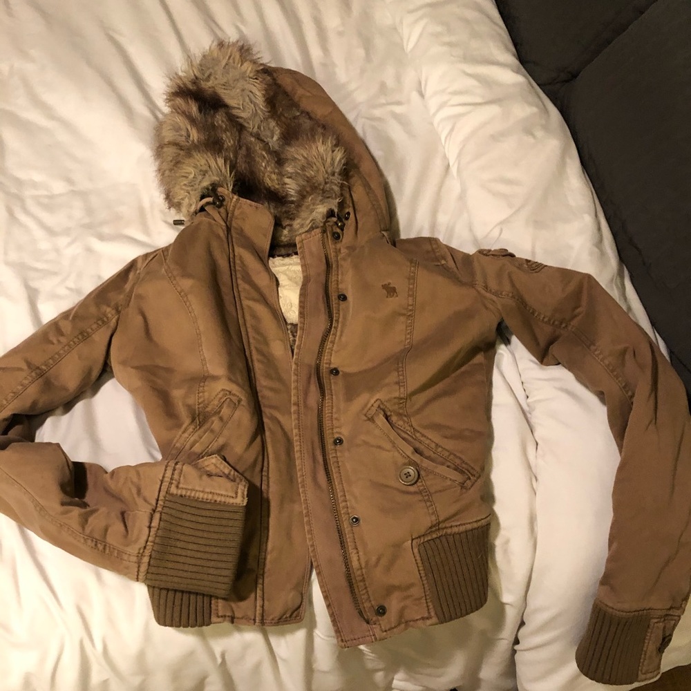 Abercrombie Faux Fur lined heavy jacket